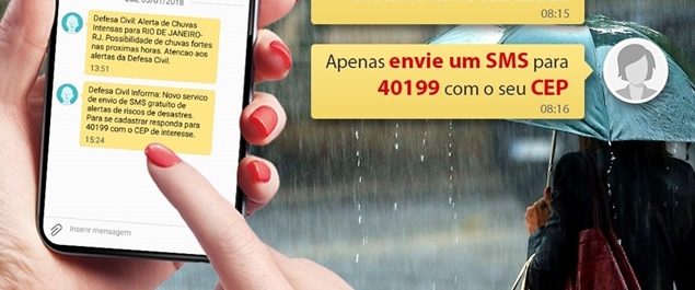 Defesa Civil de São Pedro oferece alertas de chuvas e orientações por SMS
